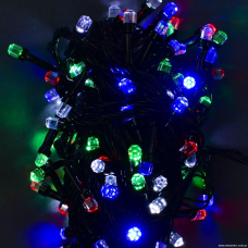 Герлянда “Крисал“ 100ламп. Кольори ламп: .       ОДНОТОНИЙ -  СИНІЙ, БІЛИЙ, ТЕПЛО-БІЛИЙ.