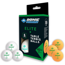 Кульки для настільного тенісу Donic Elite * ball 40+, 6 шт., білий +оранж