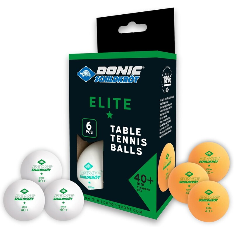 Кульки для настільного тенісу Donic Elite * ball 40+, 6 шт., білий +оранж